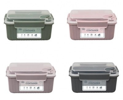 Ribbed clip lock container image 0