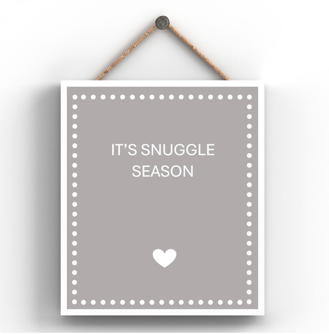 Wooden plaque - snuggle season
