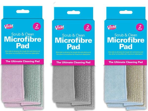 Scrub and clean microfibre pad 2 pack image 0