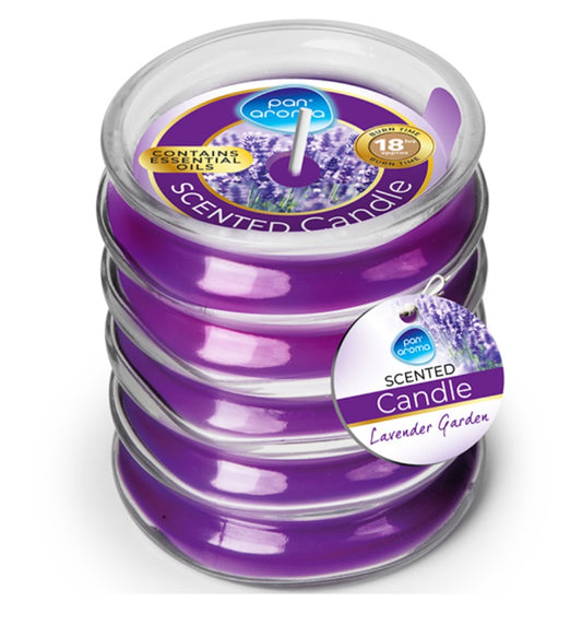 Ribbed candle - purple lavender image 0