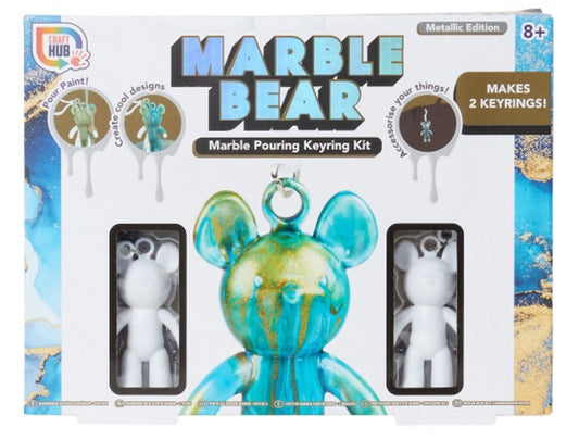 Marble bear keyrings - blue image 0
