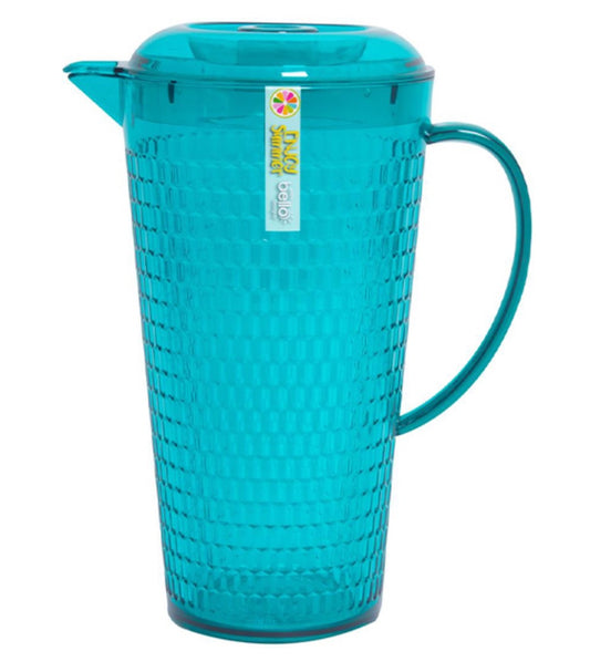Teal honeycomb plastic pitcher image 0