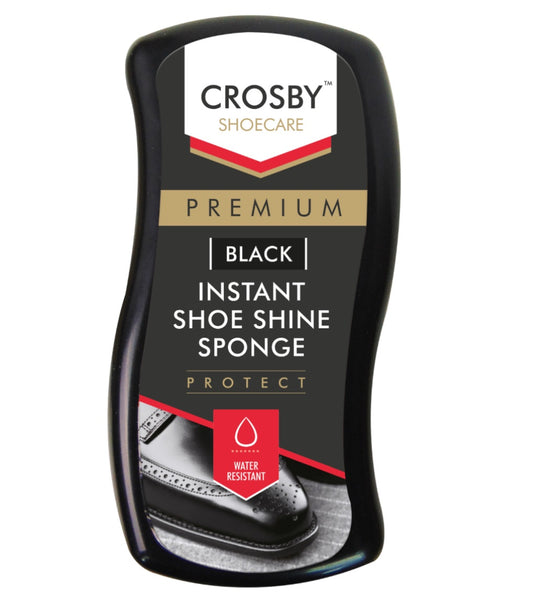 Black instant shoe shine sponge image 0