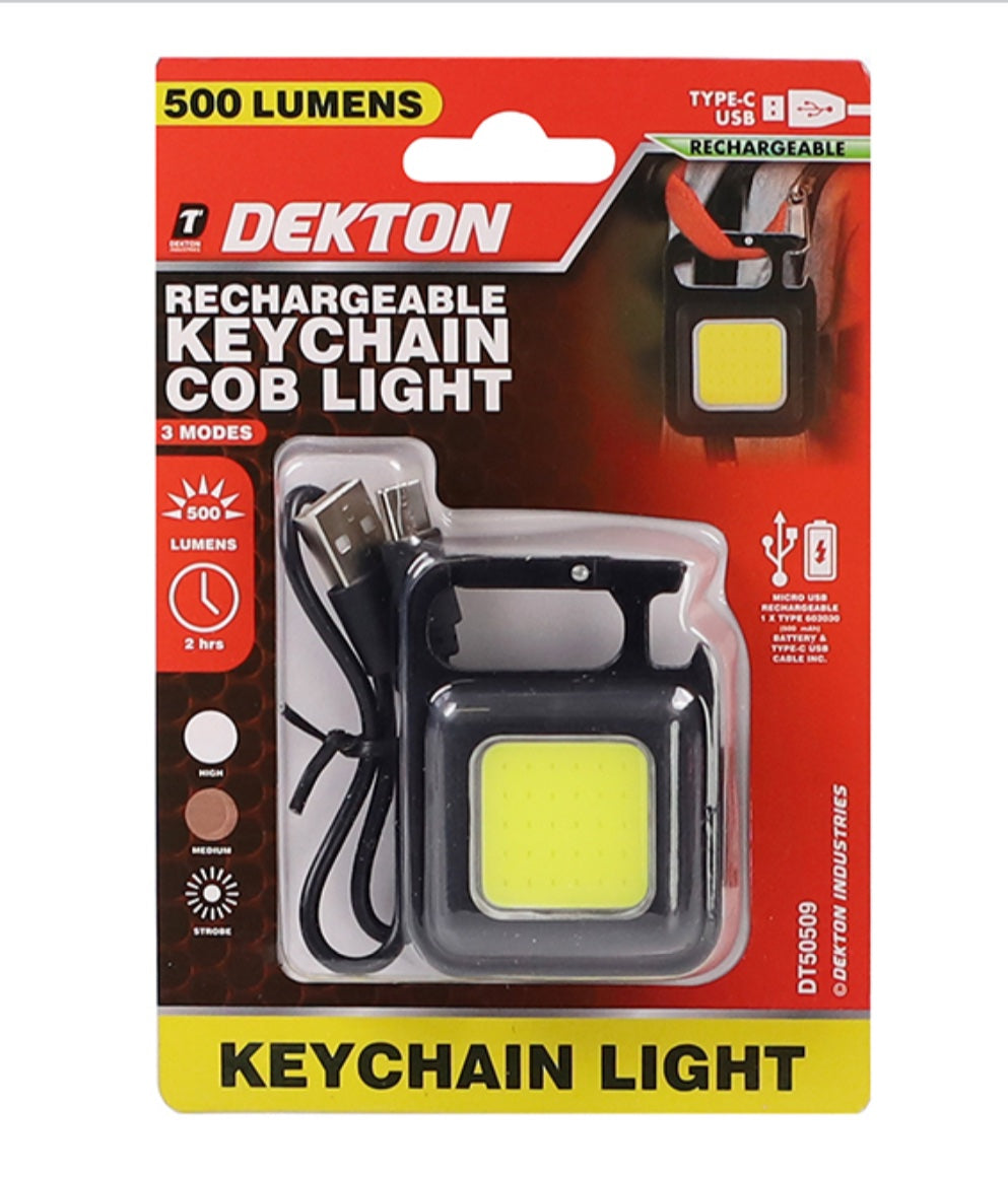 Rechargeable keychain cob light image 0