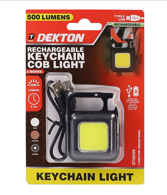 Rechargeable keychain cob light image 0