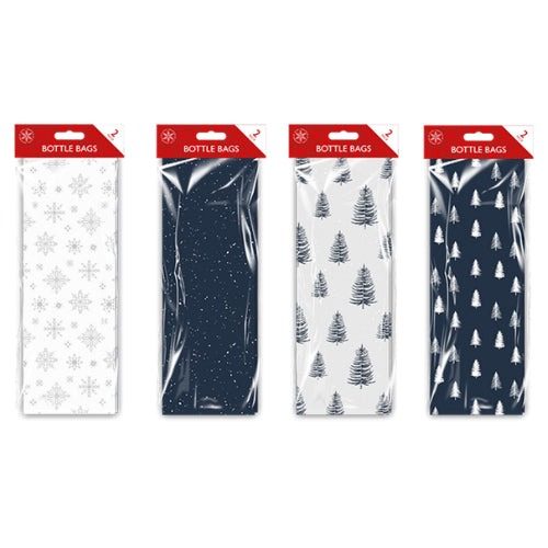 Christmas bottle bags 2 pack