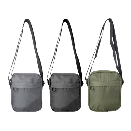 Unisex cross body bag with zip pocket