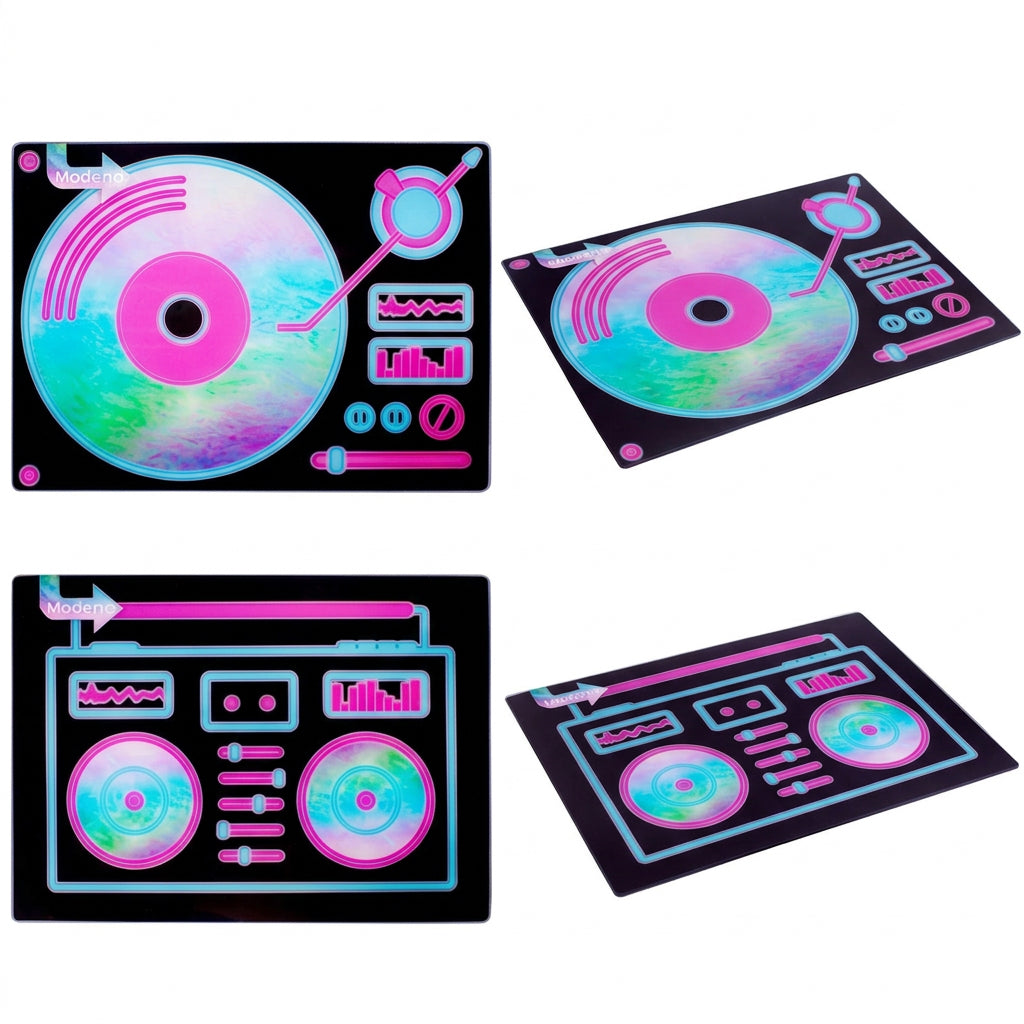 Neon sounds glass worktop saver image 0