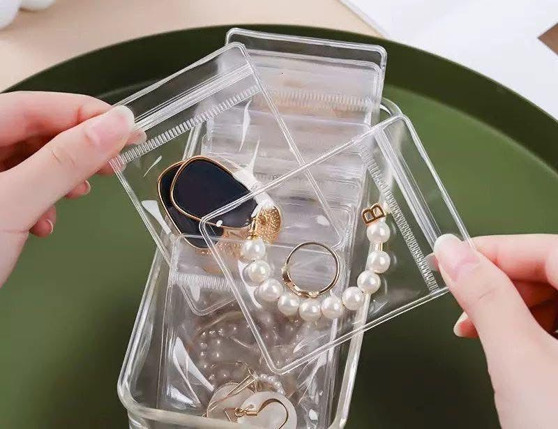 Clear jewellery pouches 10 pack