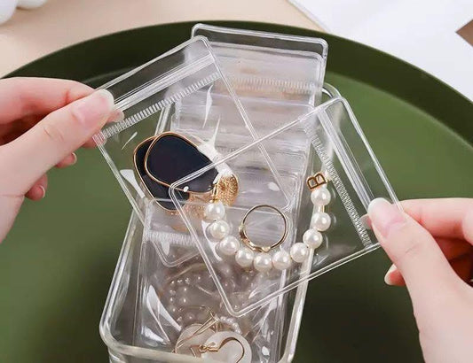 Clear jewellery pouches 10 pack