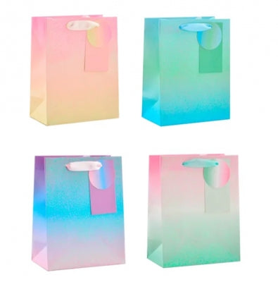 Large gift bag - ombre glitter