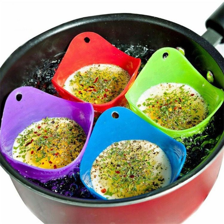 Silicone egg poach pouches 4 pack image 2