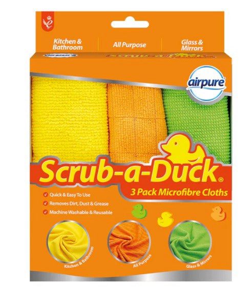 Scrub-a-duck microfibre cloths 3 pack image 0