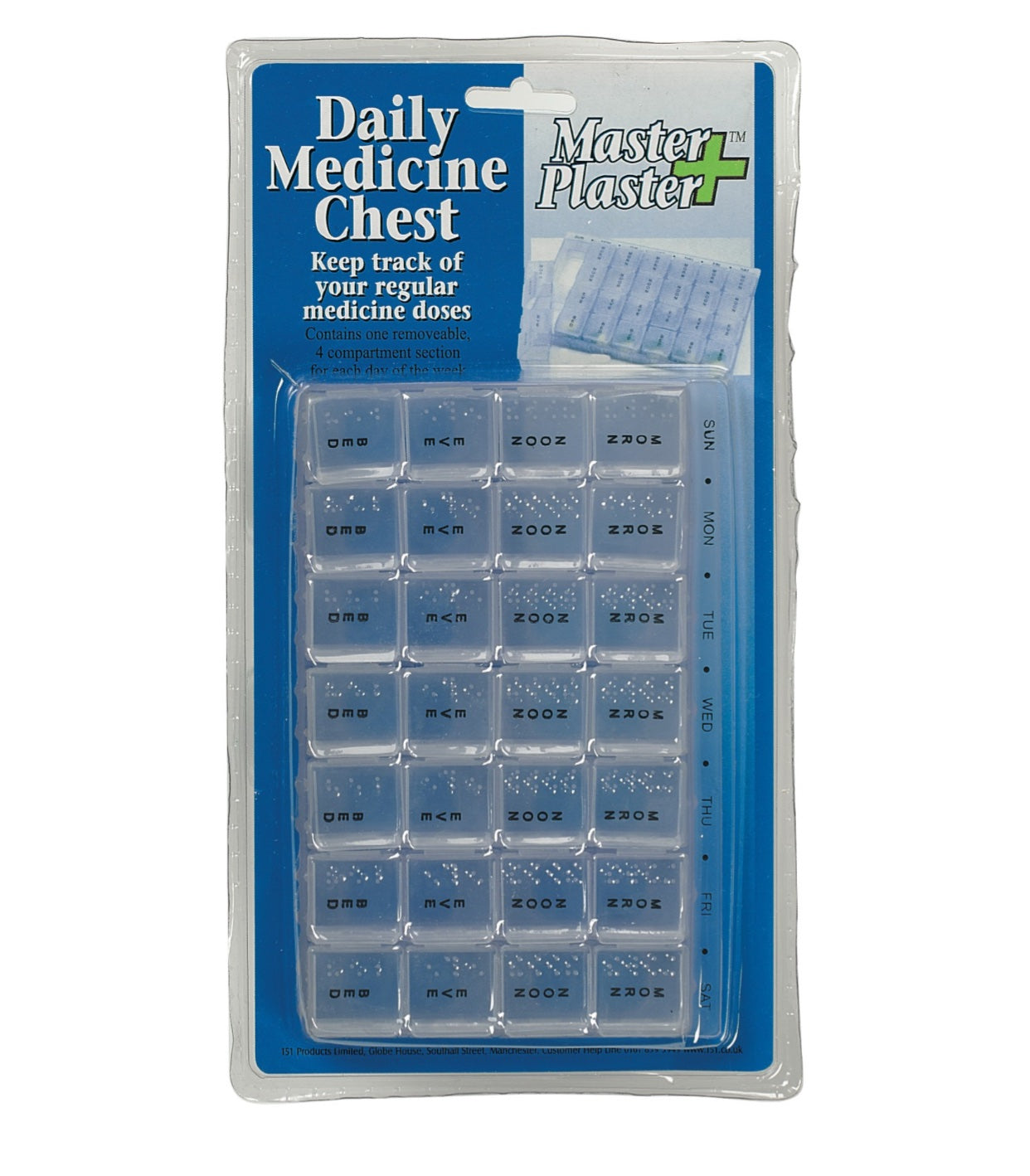 28-compartment daily medicine chest image 0