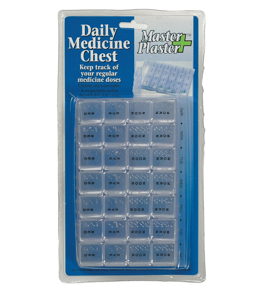 28-compartment daily medicine chest image 0
