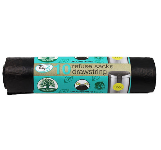 Drawstring refuse sacks 10 pack image 0