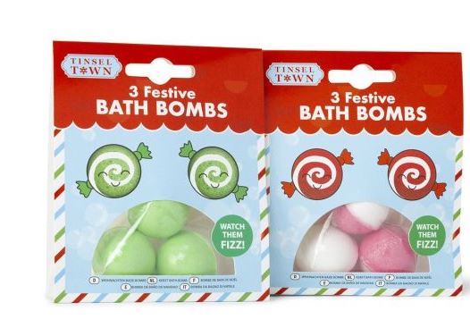 Christmas mini bath bombs 3 pack