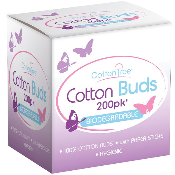 Biodegradable cotton buds 200 pack.