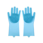 Silicone scrubbing gloves