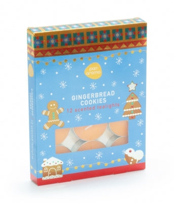 Christmas tealights - gingerbread cookies sparkle