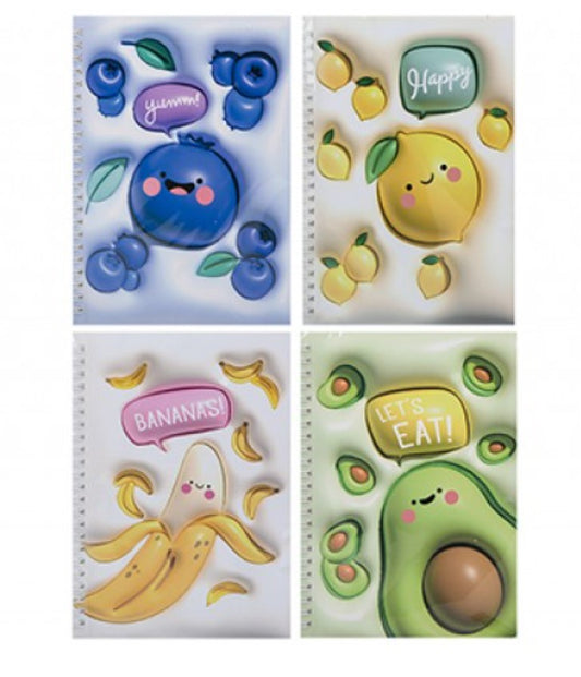 A5 puffy look notebook - fruit image 0