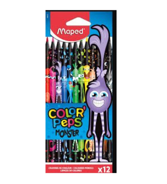 Monster colouring pencils 12 pack image 0