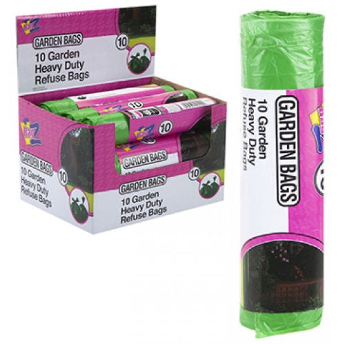 Green heavy duty garden sacks 10 pack image 0