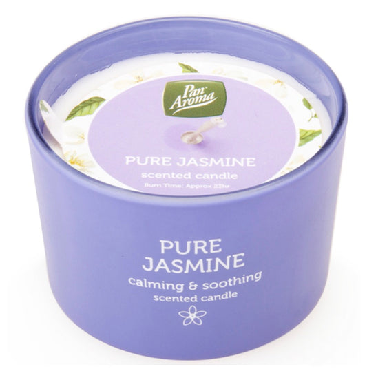 Coloured candle jar - pure jasmine image 0