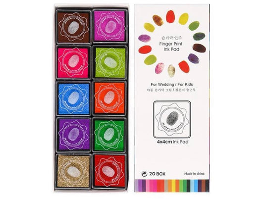 Coloured ink pads 20 pack image 0