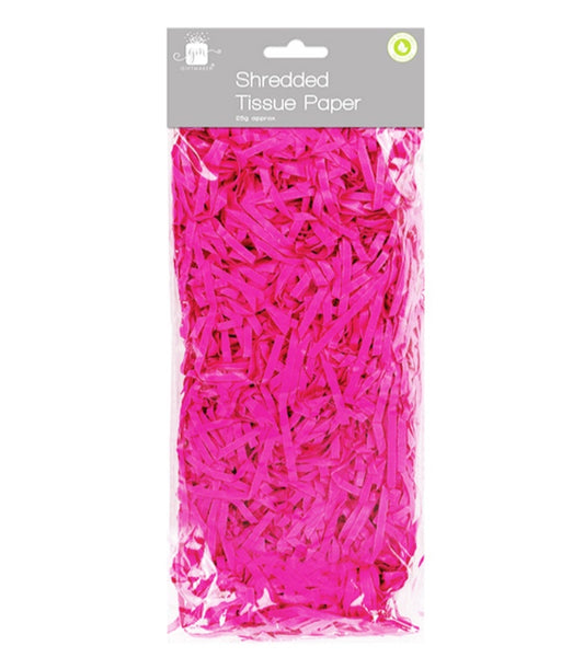 Shredded tissue paper - dark pink image 0