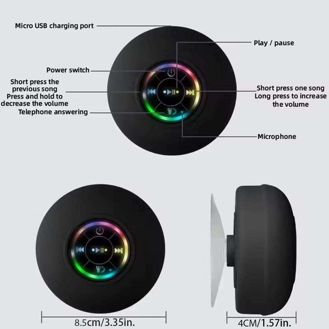 Light up bluetooth shower speaker image 1