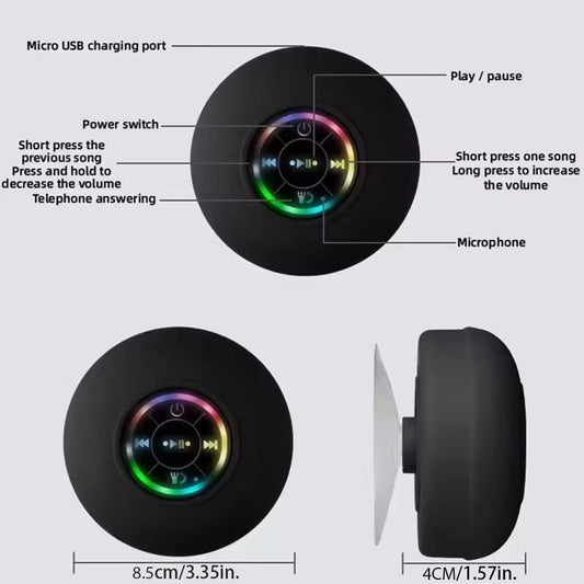 Light up bluetooth shower speaker image 1