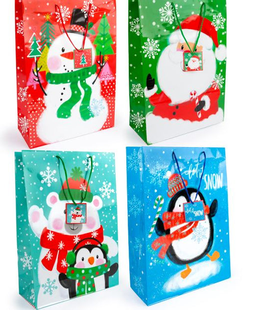 XL Christmas gift bag - single character