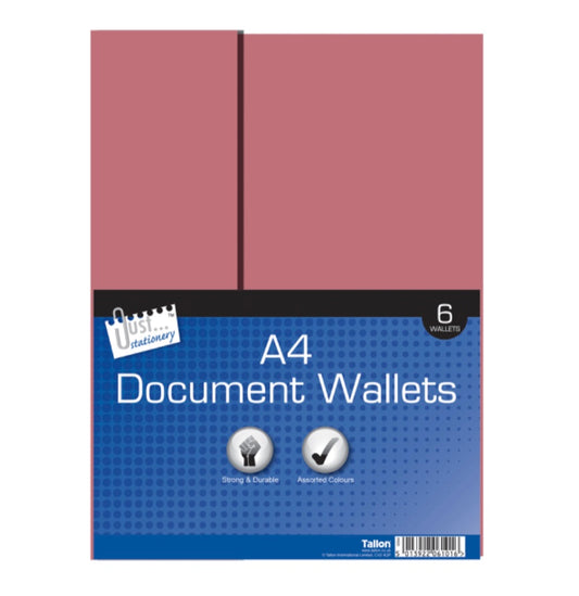 A4 document wallets 6 pack image 0