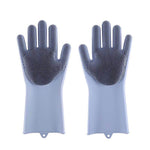 Silicone scrubbing gloves