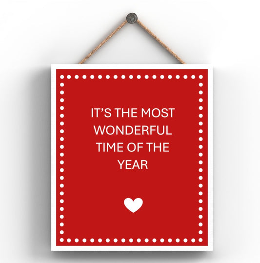 Wooden plaque - most wonderful time