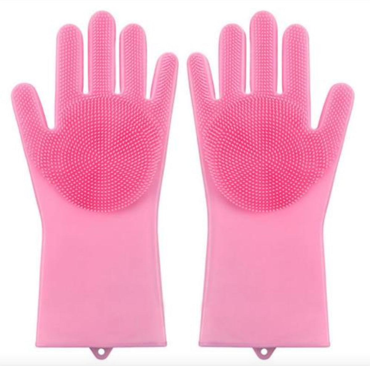 Silicone scrubbing gloves