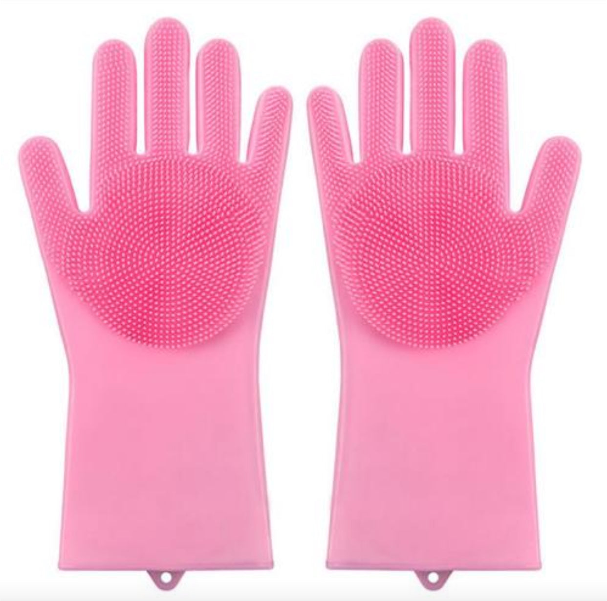 Silicone scrubbing gloves