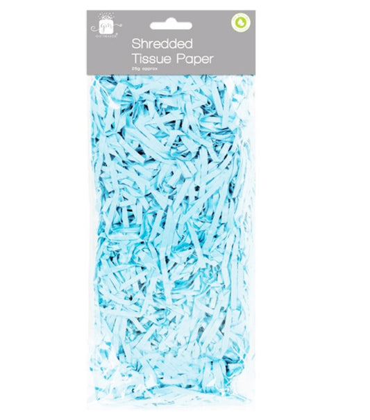 Shredded tissue paper - light blue image 0