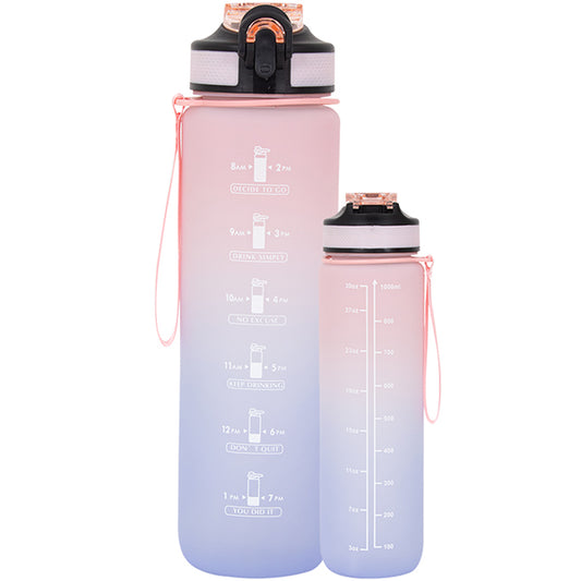 Ombré sports timer bottle - pink