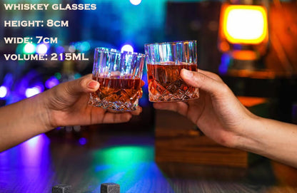 Whisky stones & glasses gift set