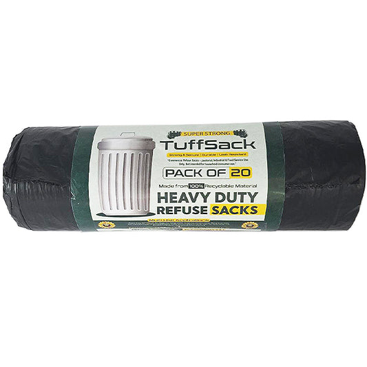 Tuffsack super strong black bin bags 20 roll