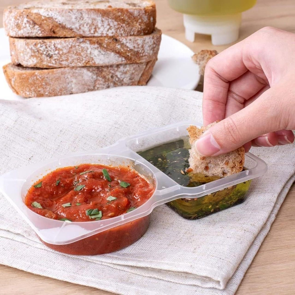 Lidded snack tray