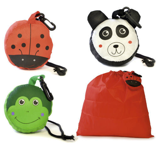 Kids novelty folding pump bag in pouch