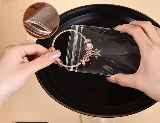 Clear jewellery pouches 10 pack