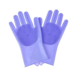 Silicone scrubbing gloves