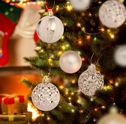 Christmas tree bauble set - 18 piece rose gold
