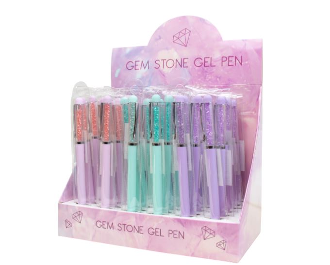 Gemstone gel pen