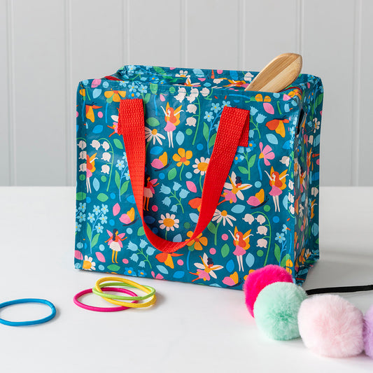 Mini storage bag - fairies in the garden