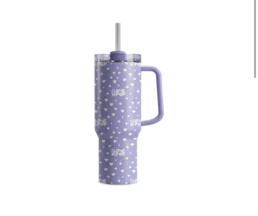 K-Pop double wall tumbler with handle 600ml